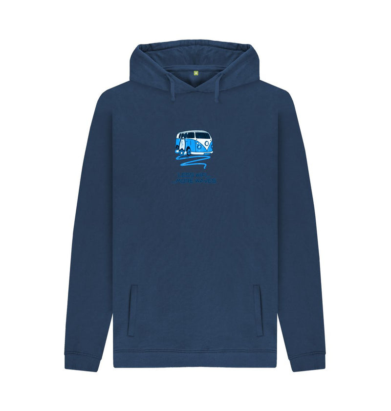 White Coral Blue Surf Van Organic Cotton Hoody