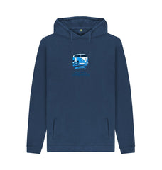 White Coral Blue Surf Van Organic Cotton Hoody