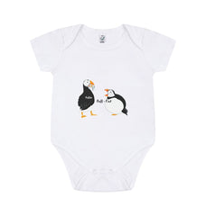 White Puffin. Puff-Out Baby Organic Cotton Romper