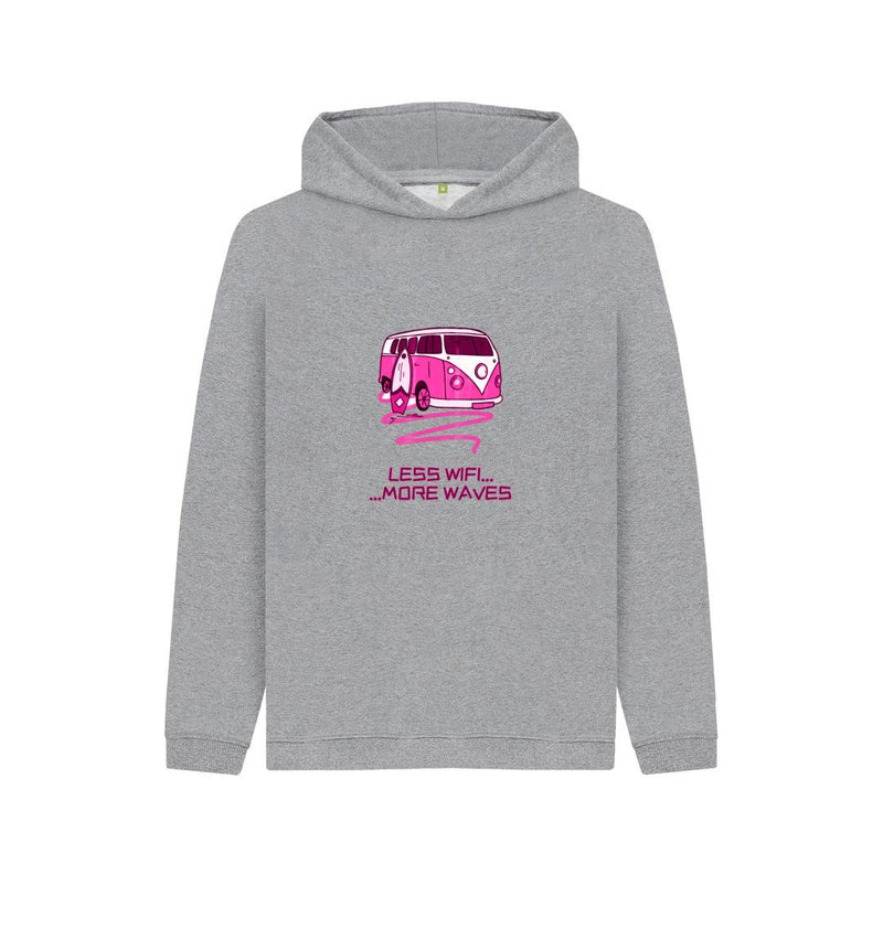 Athletic Grey Coral Pink Surf Van Children's Organic Cotton Hoody