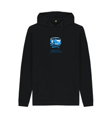 White Coral Blue Surf Van Organic Cotton Hoody