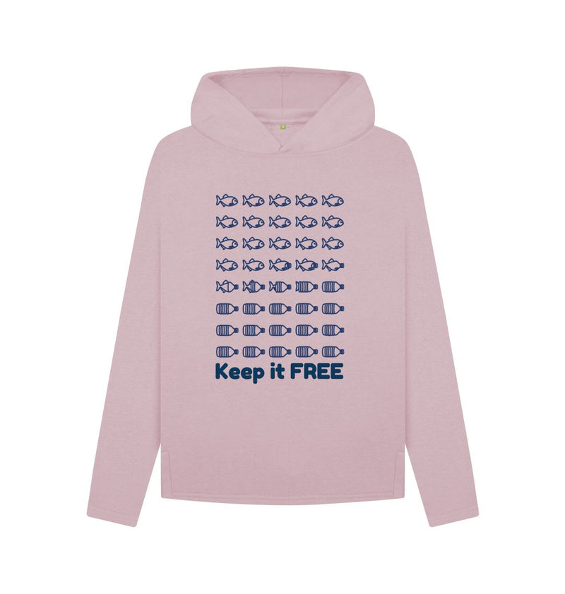 Athletic Grey Keep it FREE Relaxed Fit Women's Organic Cotton Hoody