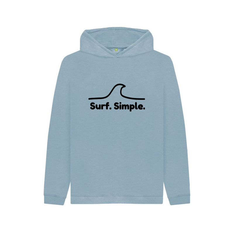 Athletic Grey Surf Simple Children's Organic Cotton Hoody
