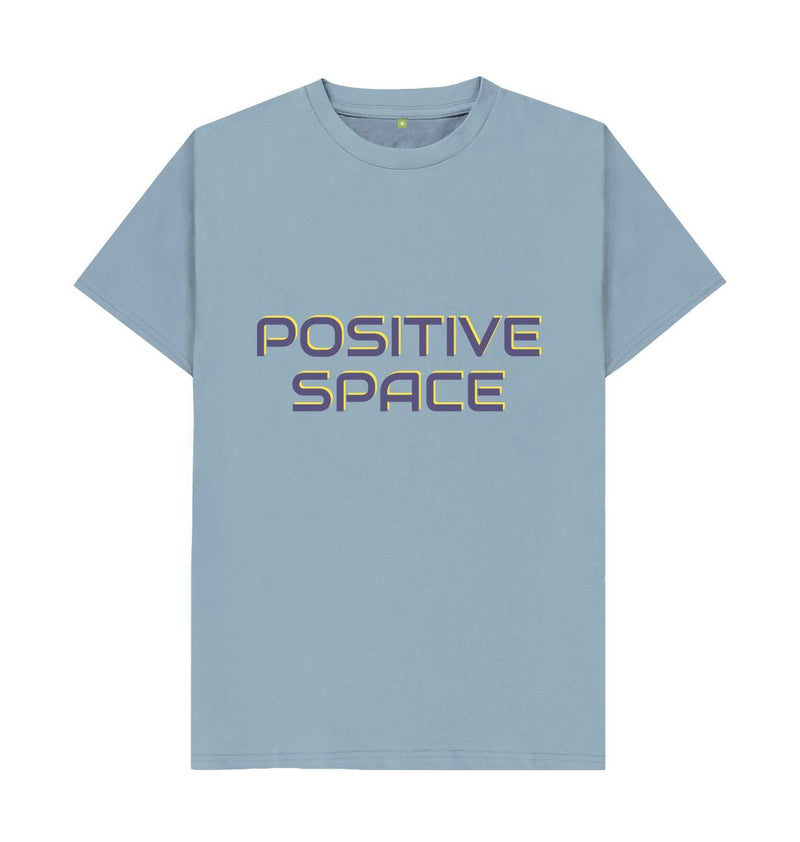 White Positive Space Organic Cotton T-shirt