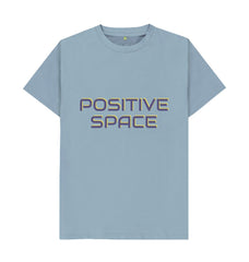 White Positive Space Organic Cotton T-shirt