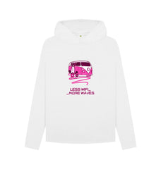 Coral Pink Surf Van Women's Relaxed Fit Organic Cotton Hoody