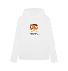 Black Coral Orange Surf Van Women's Relaxed Fit Organic Cotton Hoody