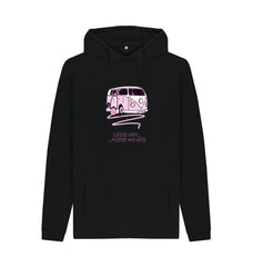 White Pastel Pink Surf Van Organic Cotton Hoody