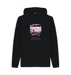 White Pastel Pink Surf Van Organic Cotton Hoody