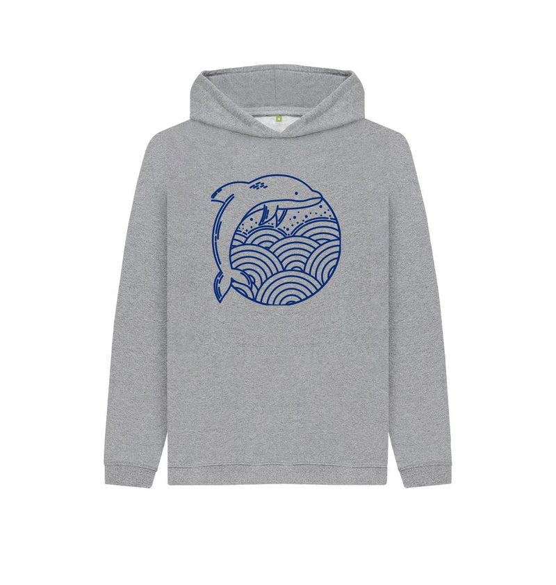 Athletic Grey Dolphin Children's Organic Cotton Hoody