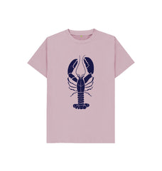 Bright Blue Lively Lobster Children's Organic Cotton T-shirt