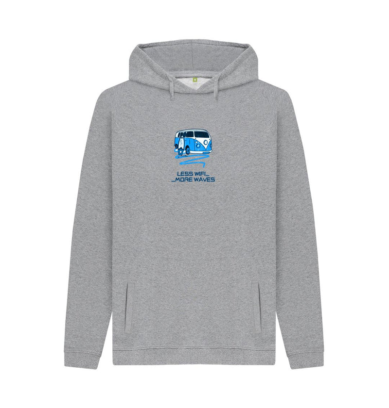 White Coral Blue Surf Van Organic Cotton Hoody