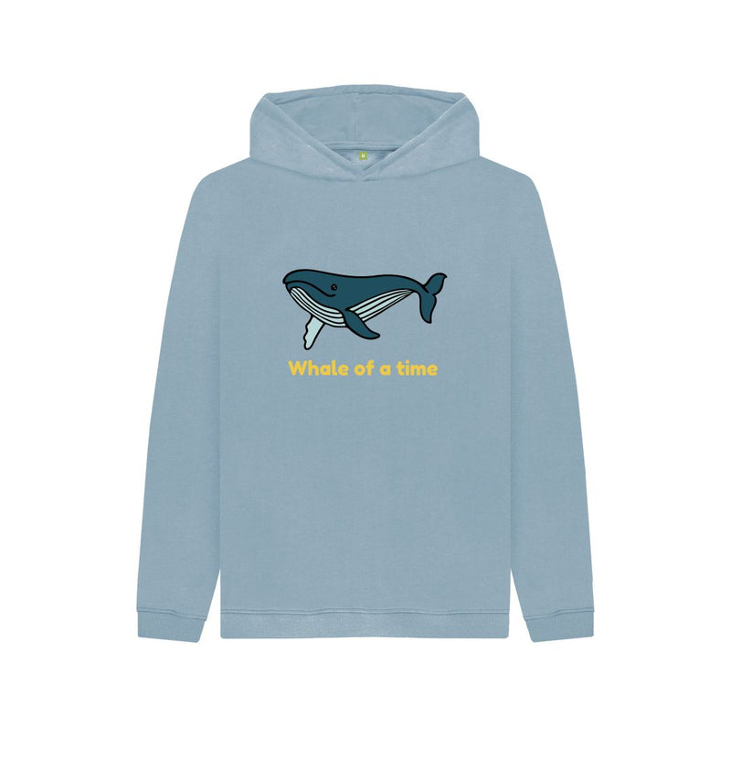Navy Blue Whale of a time Children's Organic Cotton Hoody