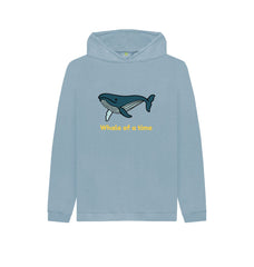 Navy Blue Whale of a time Children's Organic Cotton Hoody