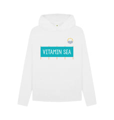 White Vitamin Sea Relaxed Fit Women's Organic Cotton Hoody