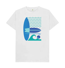 White Sea Surf and Wave Organic Cotton T-shirt