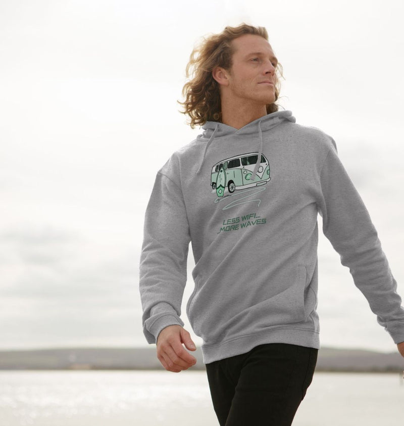 Light Heather Mint Green Surf Van Organic Cotton Hoody