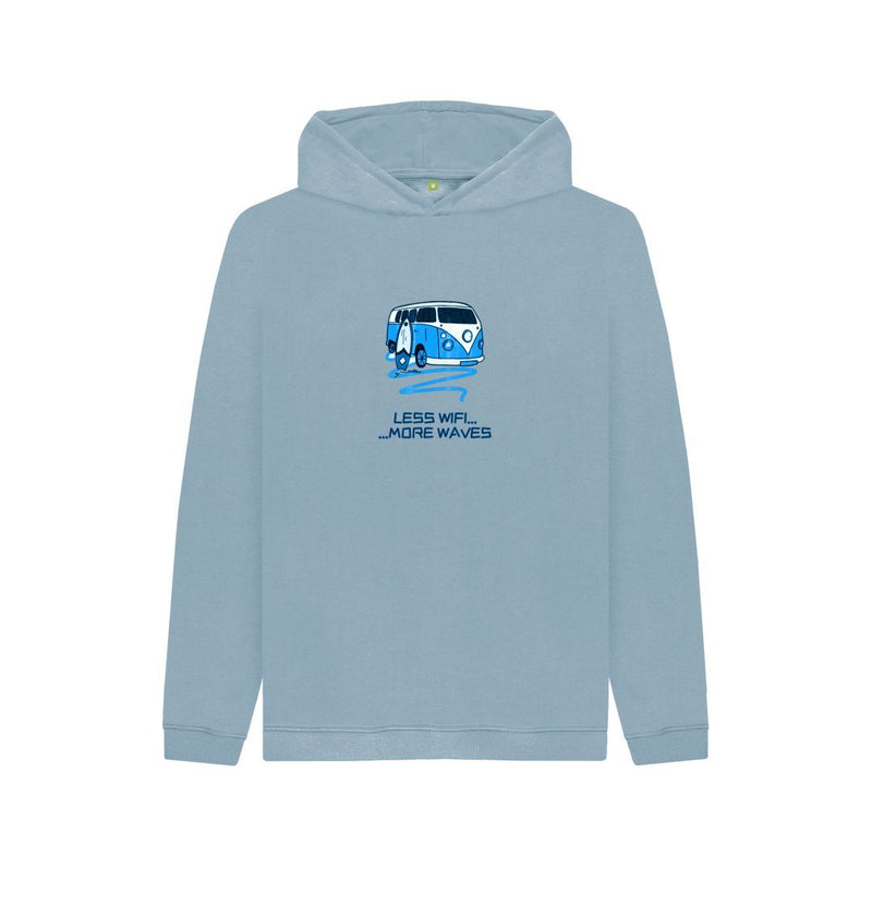 Stone Blue Coral Blue Surf Van Children's Organic Cotton Hoody