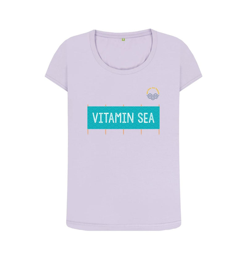 White Vitamin Sea Windbreak Women's Organic Cotton T-shirt