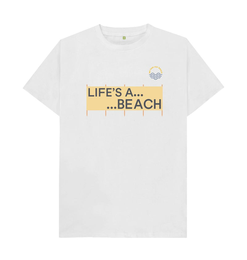 Dark Grey Life's a Beach Windbreak Organic Cotton T-shirt