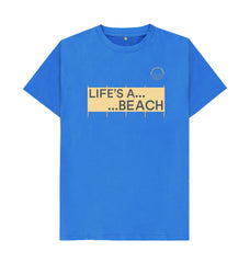 Dark Grey Life's a Beach Windbreak Organic Cotton T-shirt