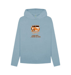 Black Coral Orange Surf Van Women's Relaxed Fit Organic Cotton Hoody