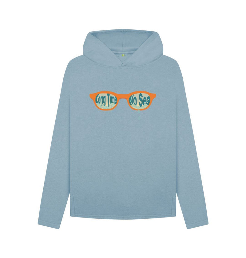 Long Time No Sea Women's Relaxed Fit Organic Cotton Hoody