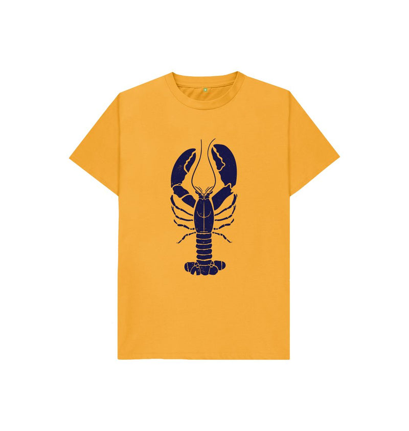 Bright Blue Lively Lobster Children's Organic Cotton T-shirt