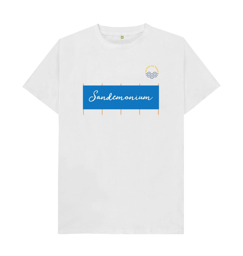 White Sandemonium Windbreak Organic Cotton T-shirt