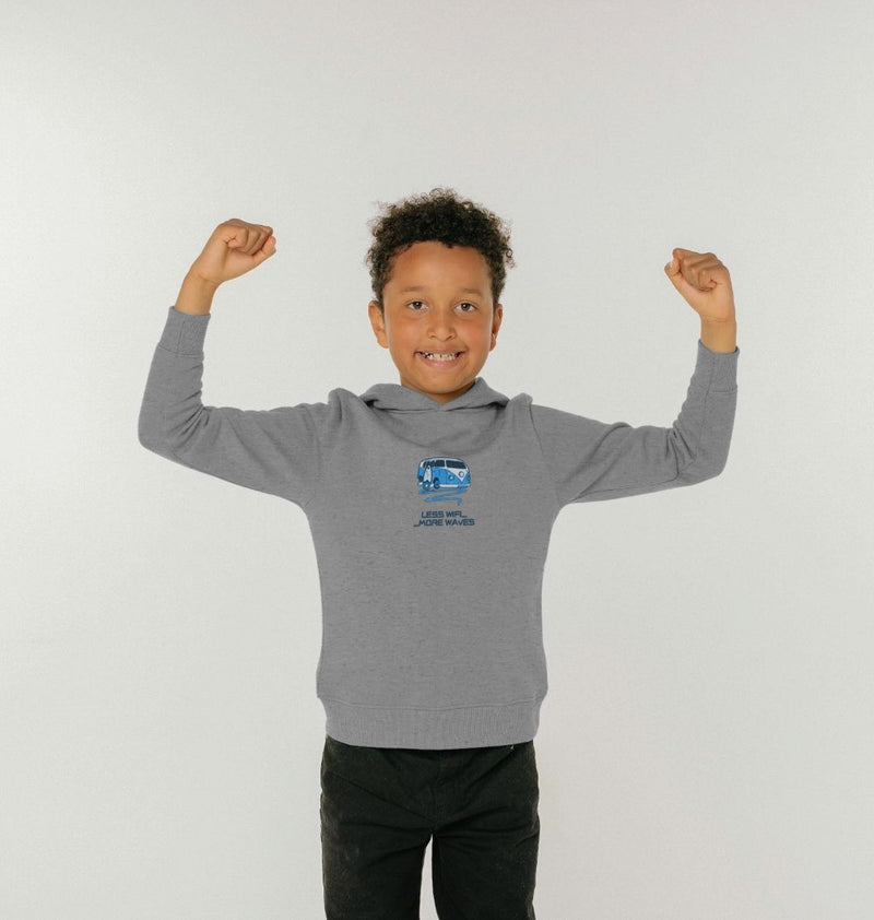 Stone Blue Coral Blue Surf Van Children's Organic Cotton Hoody