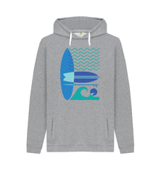 Navy Sea Surf Wave Organic Cotton Hoody