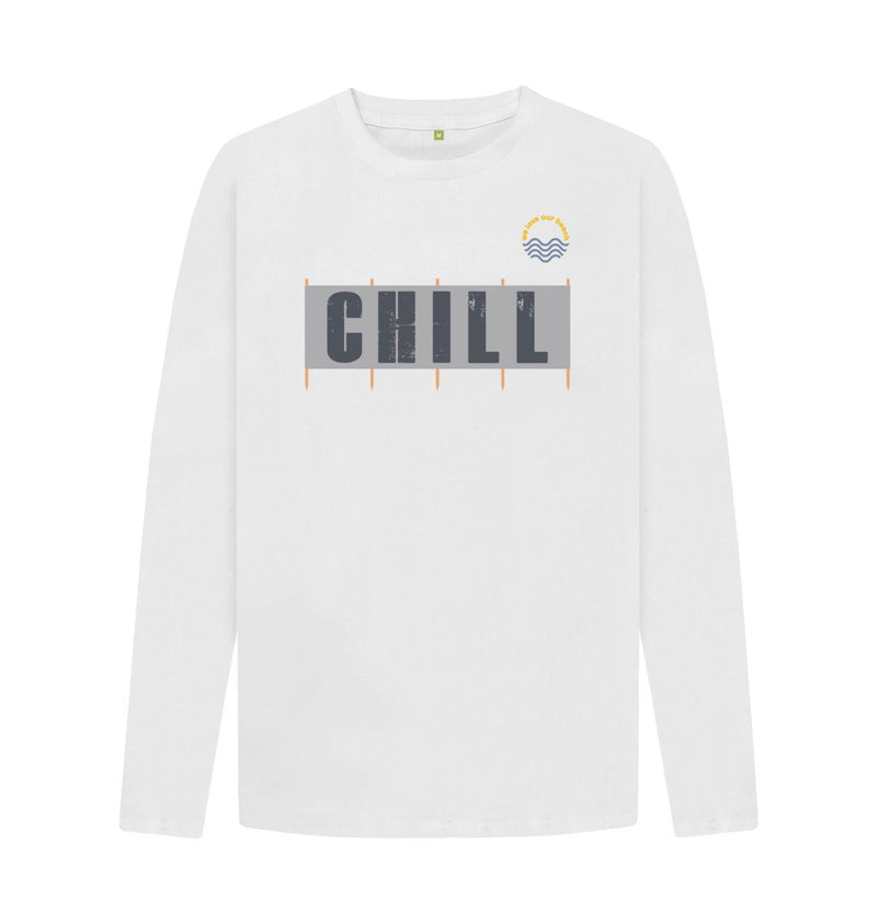 Navy Blue Chill Windbreak Organic Cotton Long Sleeve T-shirt