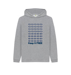 Athletic Grey Keep it FREE Children's Organic Cotton Hoody