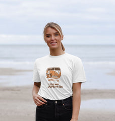 White Coral Orange Surf Van Organic Cotton T-shirt