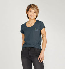 Denim Blue We love our beach Women's Organic Cotton T-shirt