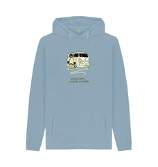 Stone Blue Pastel Green Surf Van Organic Cotton Hoody