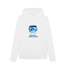 Coral Blue Surf Van Women's Relaxed Fit Organic Cotton Hoody