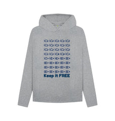 Athletic Grey Keep it FREE Relaxed Fit Women's Organic Cotton Hoody