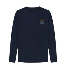 Navy Blue We love our beach Organic Cotton Long Sleeve T-shirt