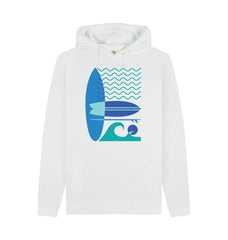 Navy Sea Surf Wave Organic Cotton Hoody