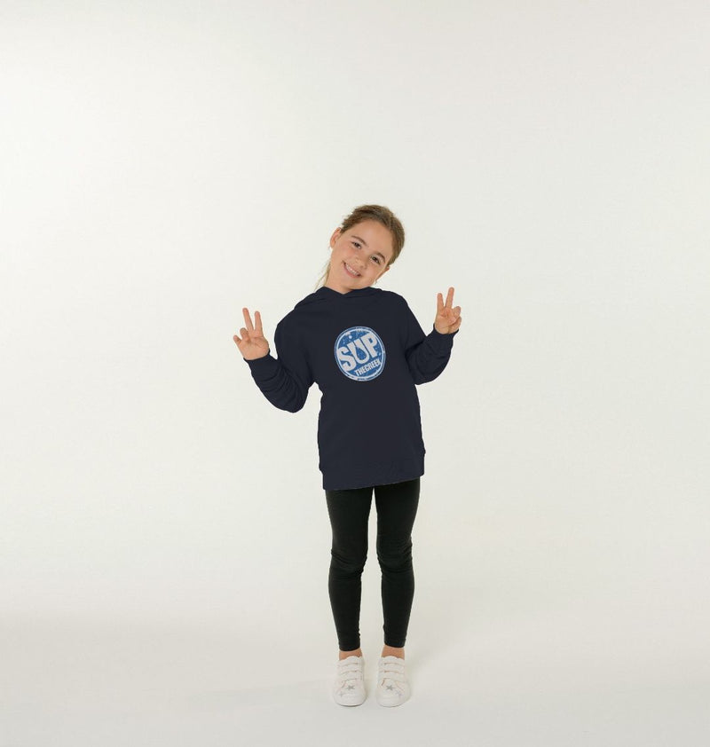 Navy Blue Waterborn SUP The Creek Children's Organic Cotton Hoody