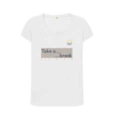 White Take a Break Windbreak Women's Organic Cotton T-shirt
