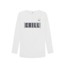 White Chill Windbreak Women's Organic Cotton Long Sleeve T-shirt