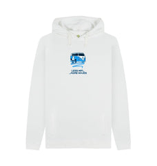 White Coral Blue Surf Van Organic Cotton Hoody