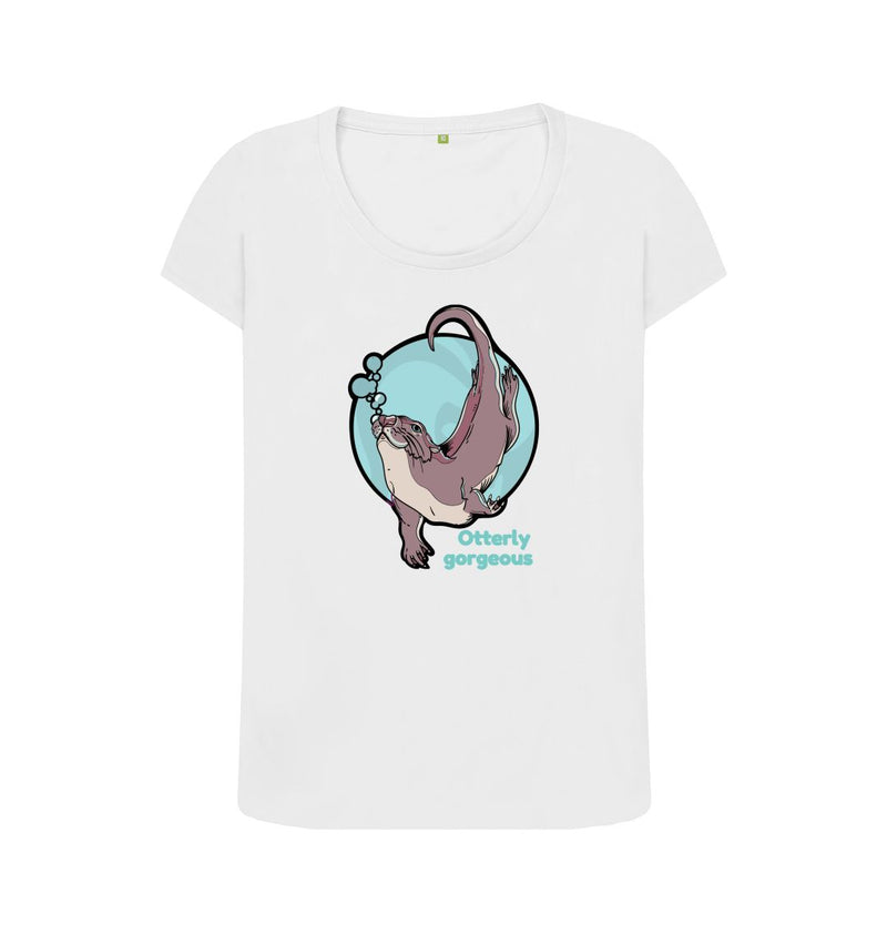 White Otterly Gorgeous Women's Organic Cotton T-shirt