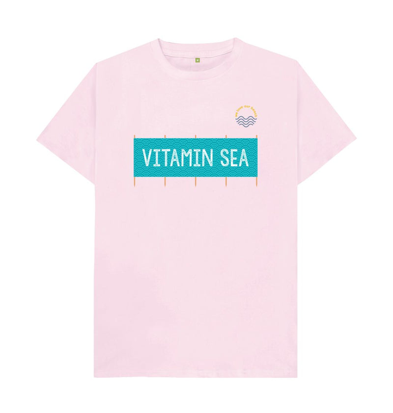 White Vitamin Sea Windbreak Organic Cotton T-shirt