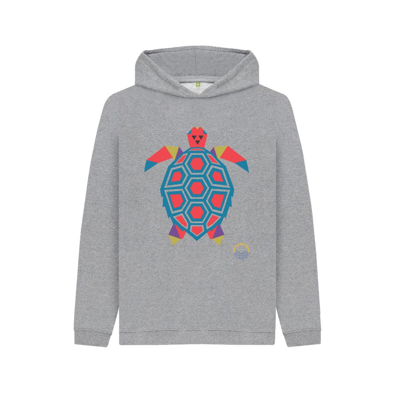 Navy Blue Tantalising Turtle Childen's Organic Cotton Hoody