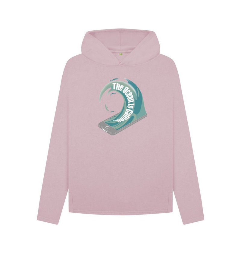 The Ocean is Calling Women's Relaxed Fit Organic Cotton Hoody