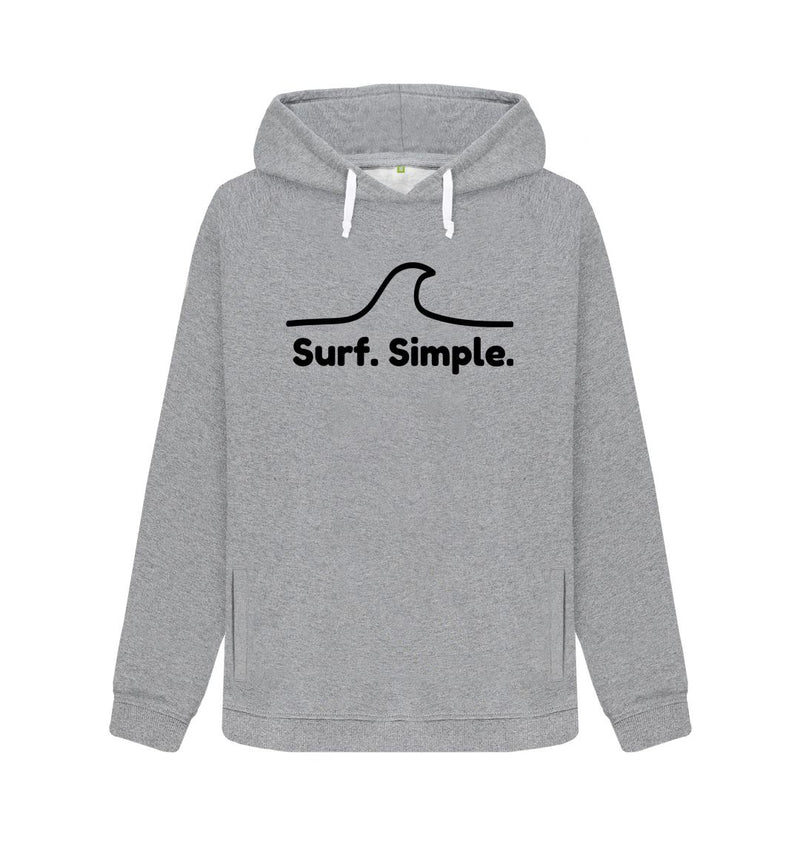 Light Heather Surf Simple Women's Organic Cotton Hoody