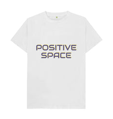 White Positive Space Organic Cotton T-shirt